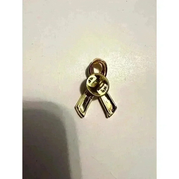 Gold Cancer Awareness Ribbon Pin - Picture 2 of 3